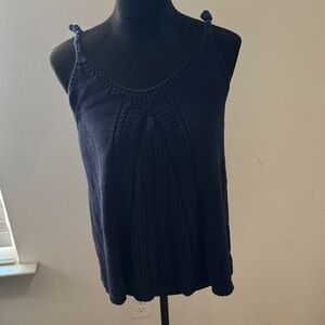 SOHO New York and Co. Navy Blue Women's knit cotton Top Sz S